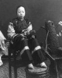 Foot binding (pinyin: chanzu, literally 'bound feet') was a custom practiced on young girls and women for approximately one thousand years in China, beginning in the 10th century and ending in the first half of 20th century. There is little evidence for the custom prior to the court of the Southern Tang dynasty in Nanjing, which celebrated the fame of its dancing girls, renowned for their tiny feet and beautiful bow shoes.<br/><br/>

What is clear is that foot binding was first practised among the elite and only in the wealthiest parts of China, which suggests that binding the feet of well-born girls represented their freedom from manual labor and, at the same time, the ability of their husbands to afford wives who did not need to work, who existed solely to serve their men and direct household servants while performing no labor themselves. Bound feet were considered intensely erotic in traditional Chinese culture. Qing Dynasty sex manuals listed 48 different ways of playing with women's bound feet.<br/><br/>

Some men preferred never to see a woman's bound feet, so they were always concealed within tiny 'lotus shoes' and wrappings. Feng Xun is recorded as stating, 'If you remove the shoes and bindings, the aesthetic feeling will be destroyed forever' - an indication that men understood that the symbolic erotic fantasy of bound feet did not correspond to its unpleasant physical reality, which was therefore to be kept hidden. For men, the primary erotic effect was a function of the lotus gait, the tiny steps and swaying walk of a woman whose feet had been bound.