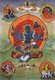China / Tibet: 18th century Eastern Tibetan thangka, with the Green Tara (Samaya Tara Yogini) in the centre and the Blue, Red, White and Yellow taras in the corners.