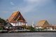 Wat Kalayanimit, next to the Chao Phraya River, in Thonburi was built in 1825 by Chaophraya Nikonbodin, who then donated the temple to Rama III (King Jessadabodindra) of the Chakri Dynasty.