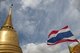Thailand: Chedi and the Thai flag at the Golden Mount (Wat Saket), Bangkok